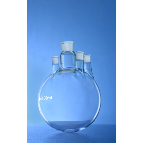 FLASK Round Bottom 1 CN 24:29 and Three Parallel Side Neck 19:26 IC JOINT 1000 ML